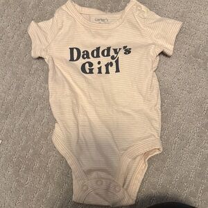 Carter's Cream Striped 'Daddy's Girl' Bodysuit